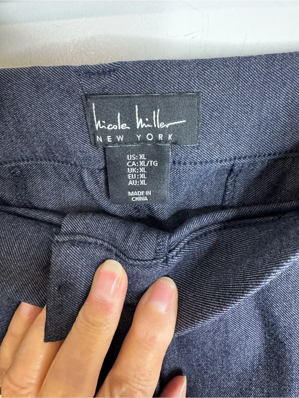 Nicole Miller Denim Look Pencil Skirt